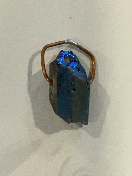 Rainbow Titanium Aura Quartz Pendants