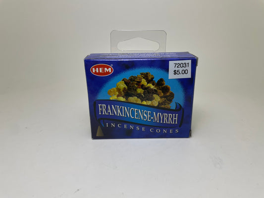 Frankincense-Myrrh Hem Incense Cones