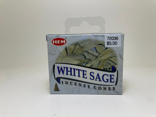 White Sage Hem Incense Cones