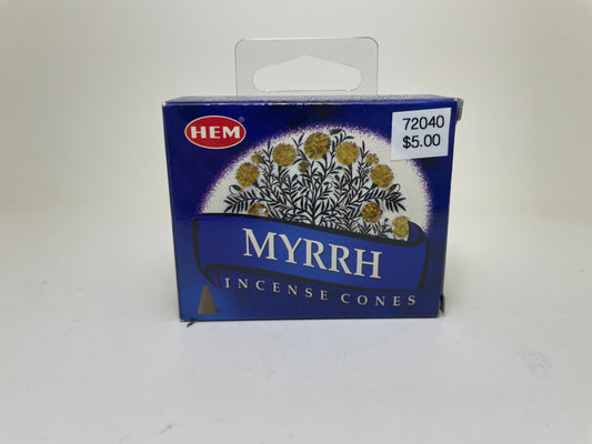 Myrrh Hem Incense Cones