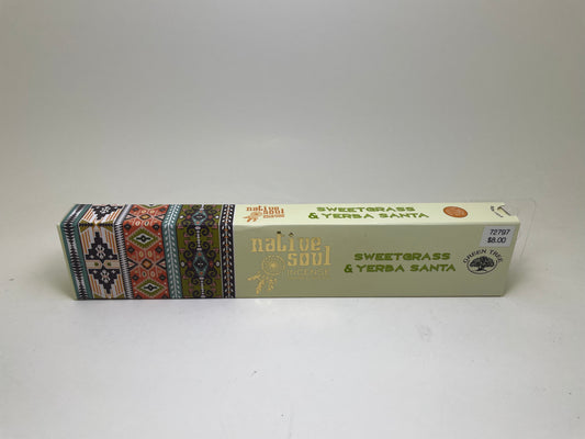 Sweetgrass & Yerba Santa Native Soul Incense Sticks