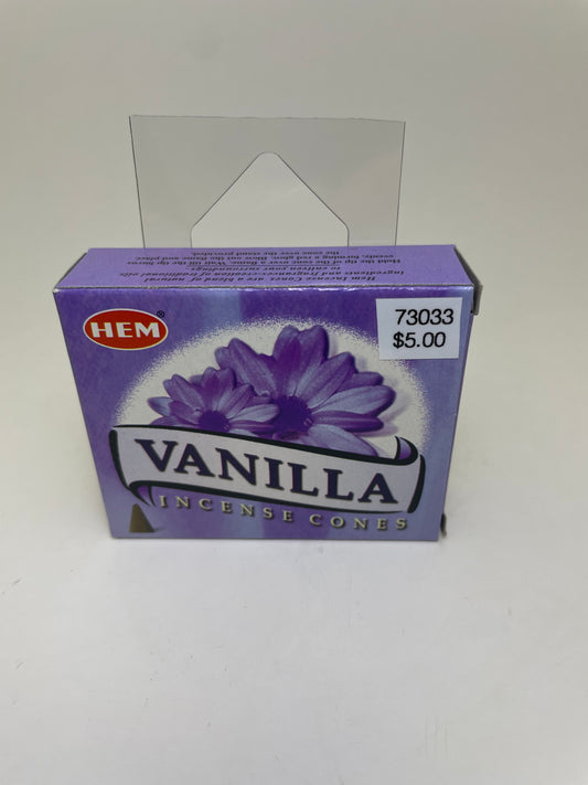 Vanilla Hem Incense Cones