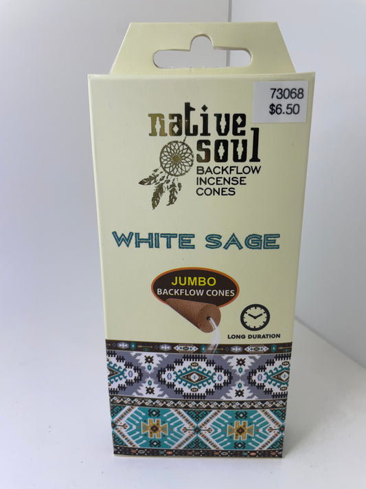 White Sage Native Soul Backflow Cones