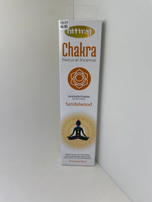 Sacral Chakra Nitiraj Sandalwood Incense Sticks