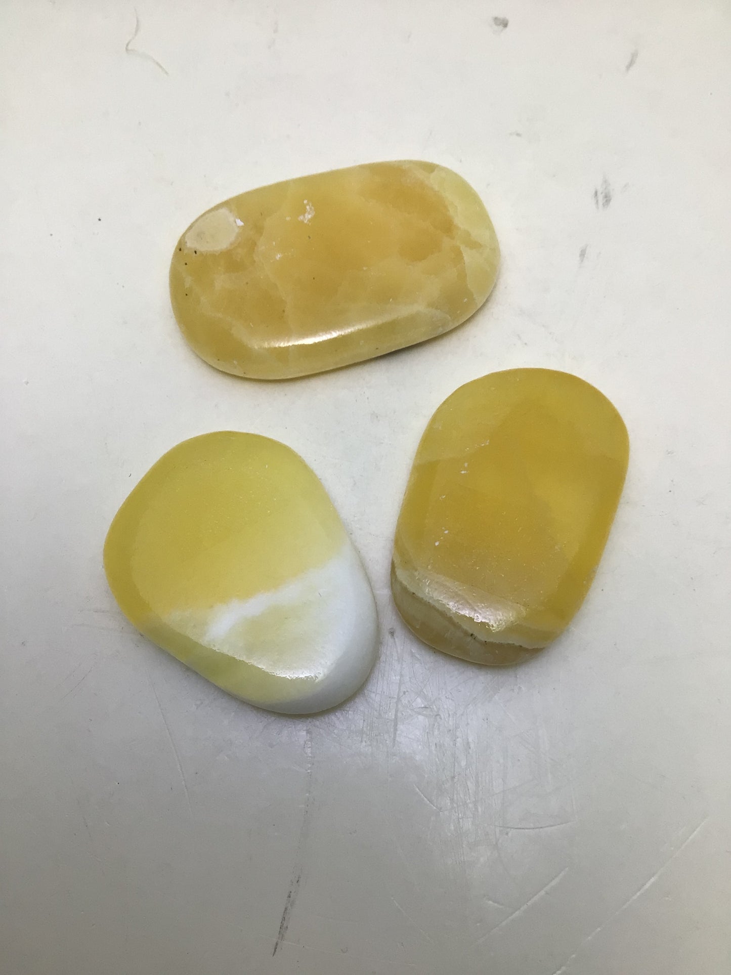 Orange Calcite Thumb Stone