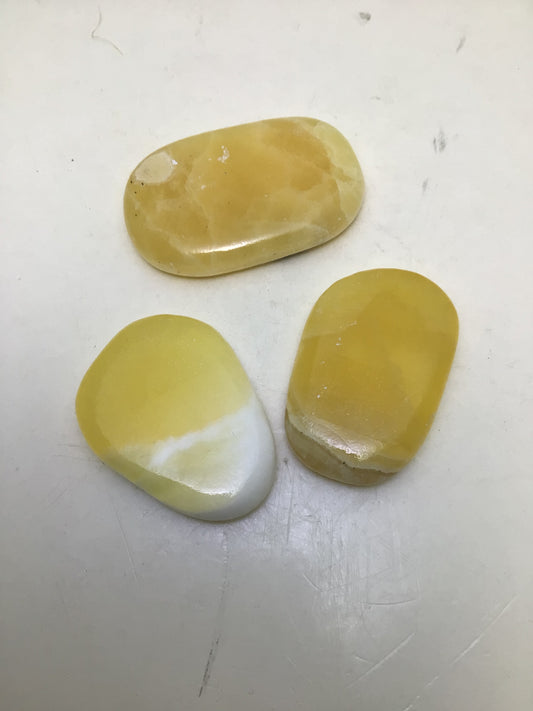 Orange Calcite Thumb Stone
