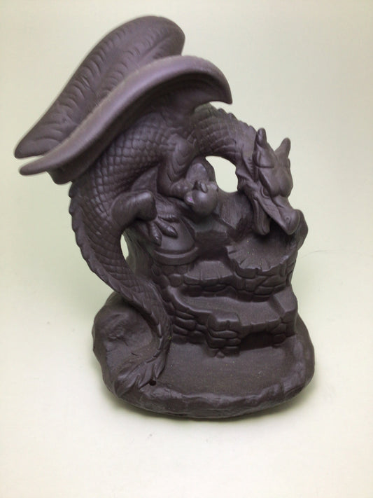 Dragon on a Castle Backflow Incense Holder