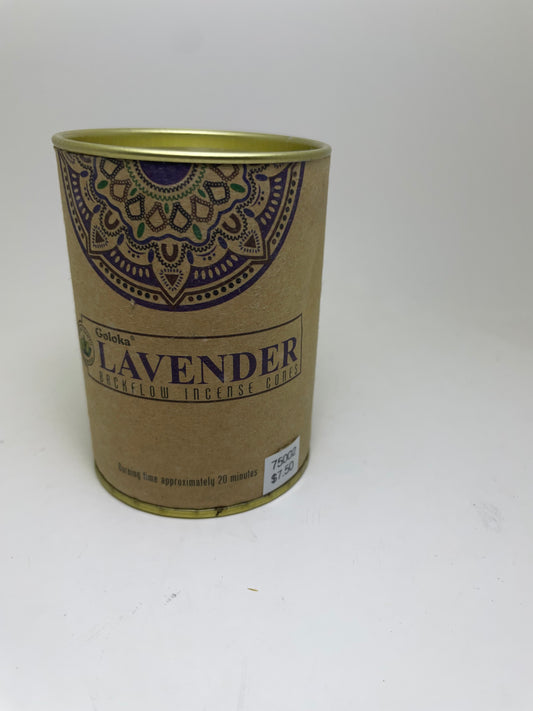 Lavender Goloka Backflow Cones