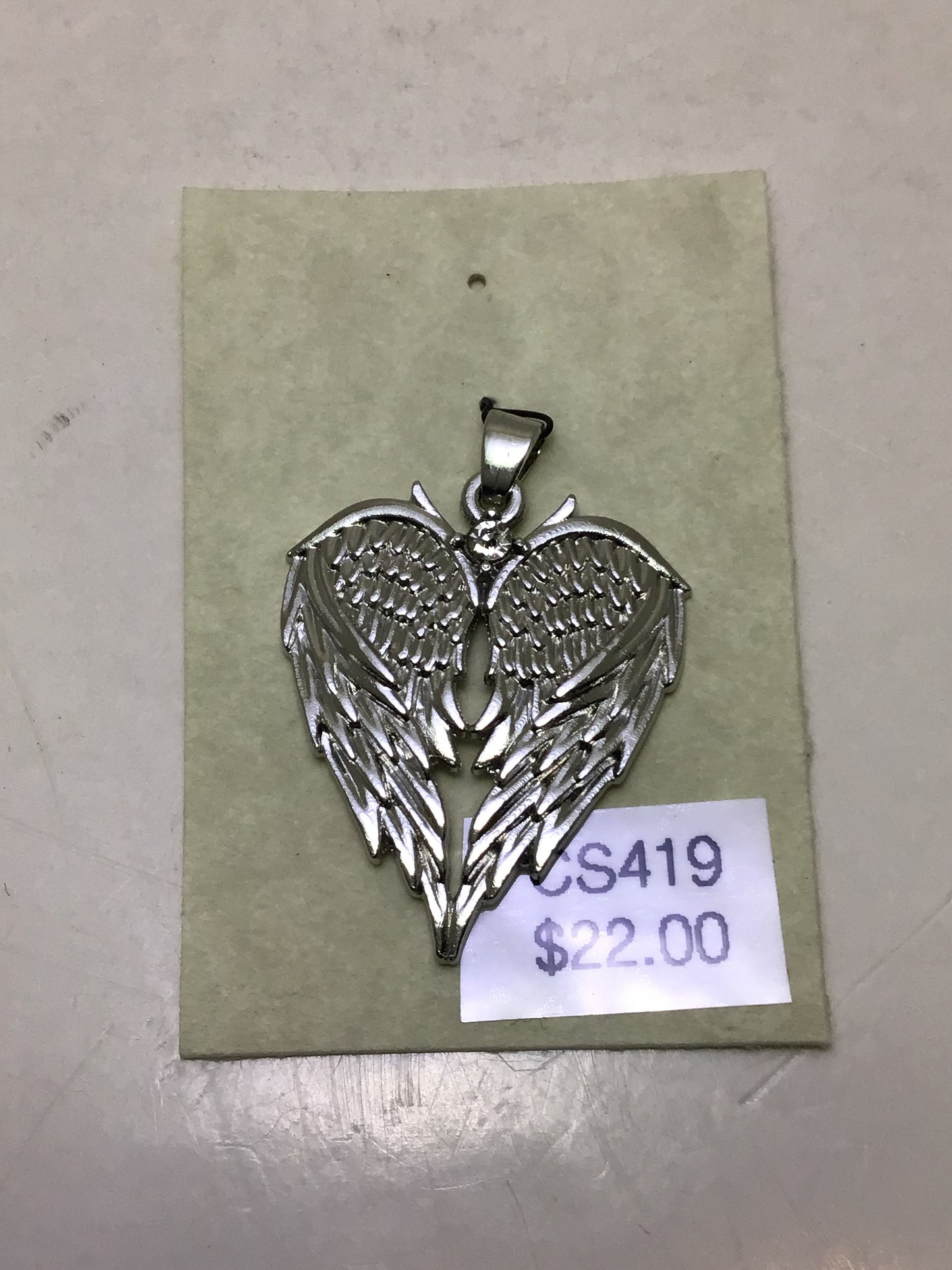 Heart Shape Angel Wings Pendant