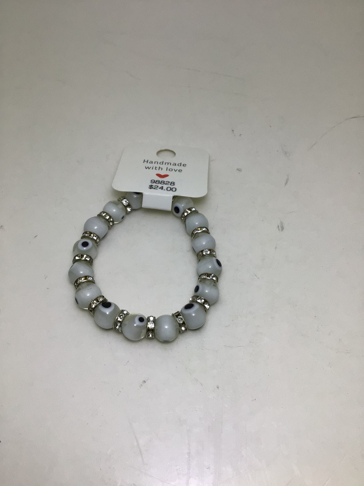 White Evil Eye Bracelet