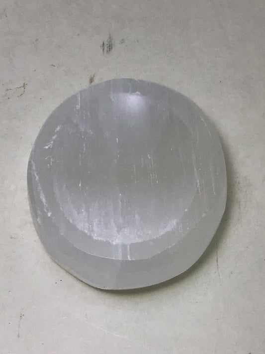 Selenite Thumb Stone