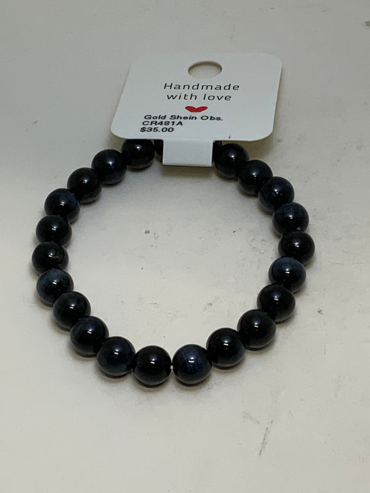 Gold Sheen Obsidian Bracelet