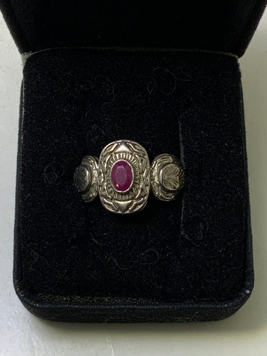 Ruby Sterling Silver Ring