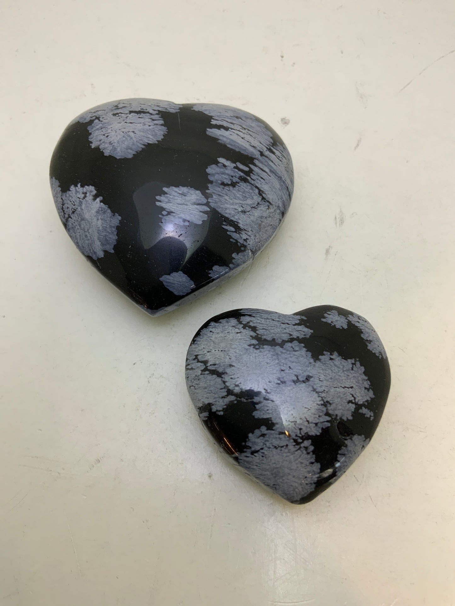 Snowflake Obsidian Heart