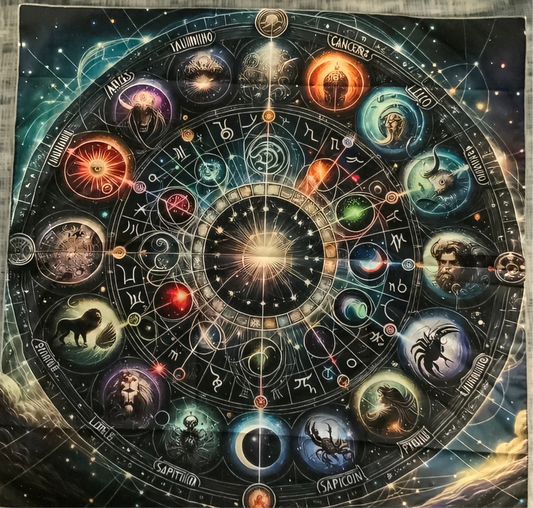 Colorful Zodiac Altar Cloth