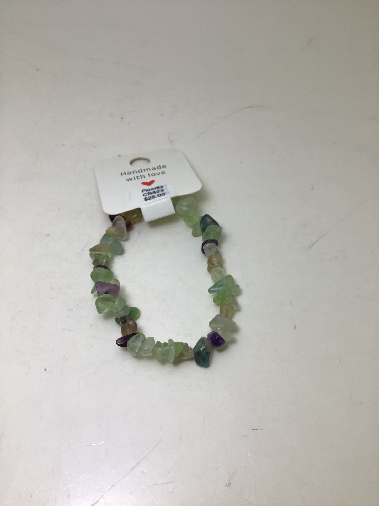 Fluorite Stone Chip Bracelet