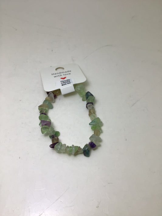 Fluorite Stone Chip Bracelet