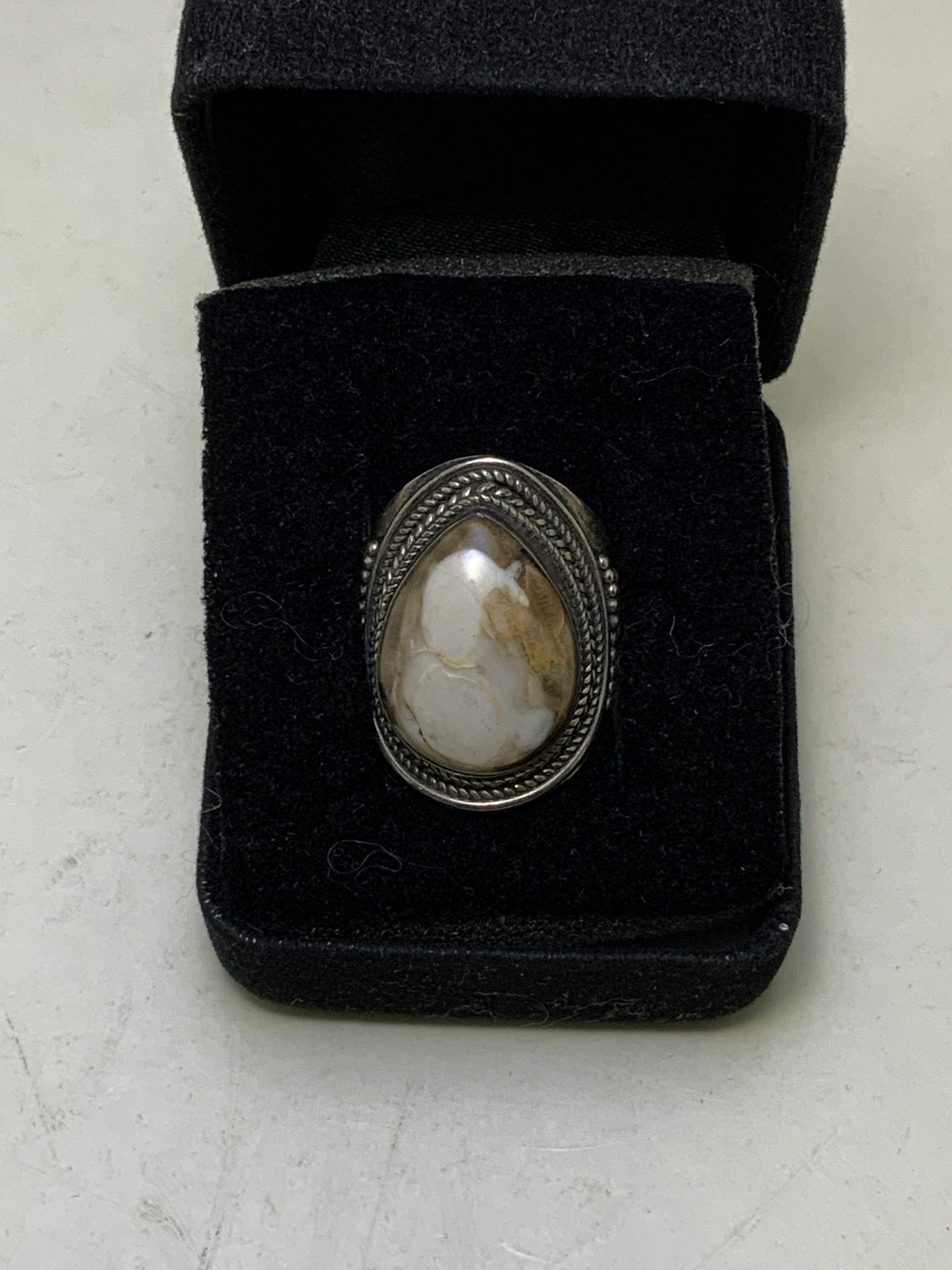 Rainforest Jasper Sterling Silver Ring