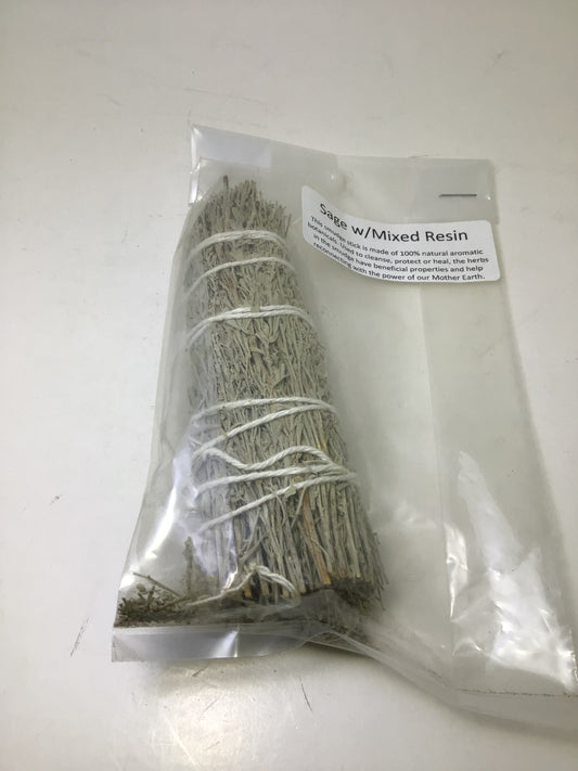 Mountain Sage & Mixed Resin 5” Smudge Stick