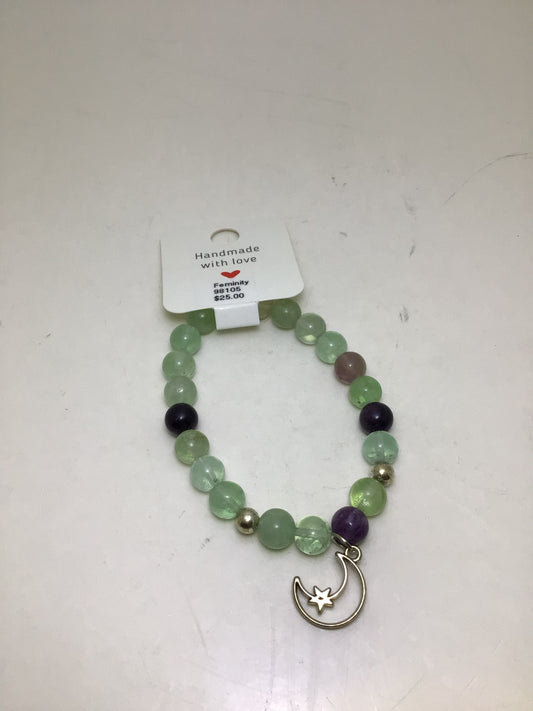 Moon with Fluorite Bracelet