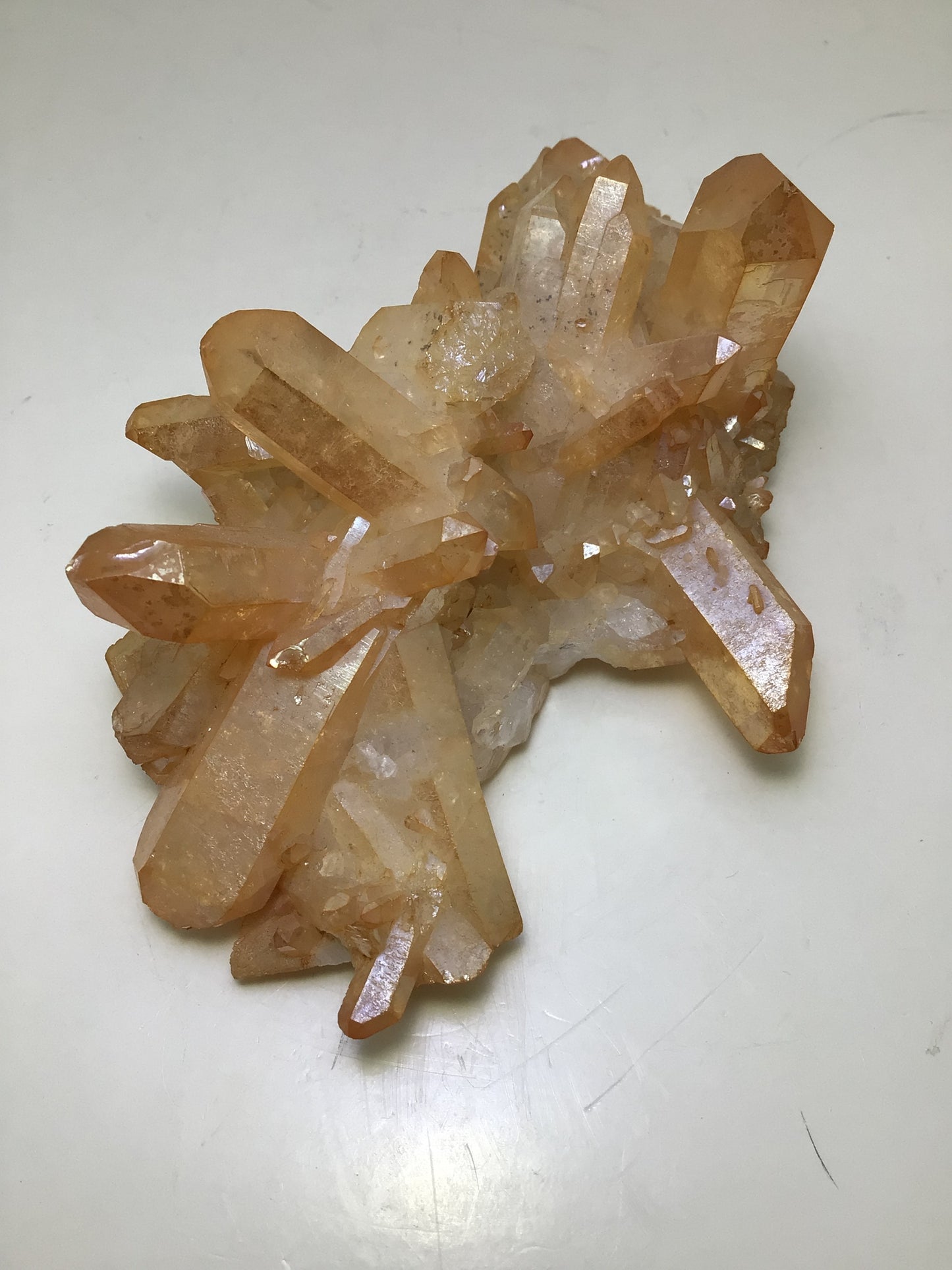 Tangarine Aura Quartz Cluster