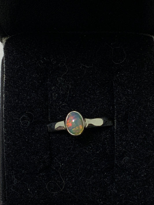 Opal Sterling Silver Ring