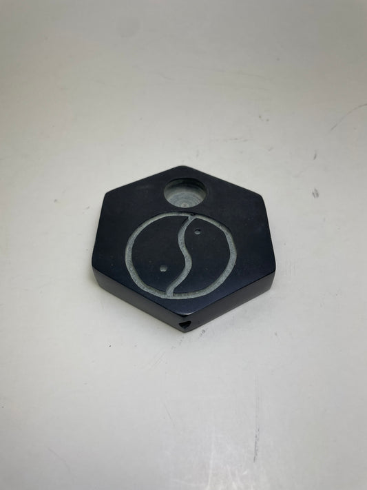 Black Soap Stone Incense Holder