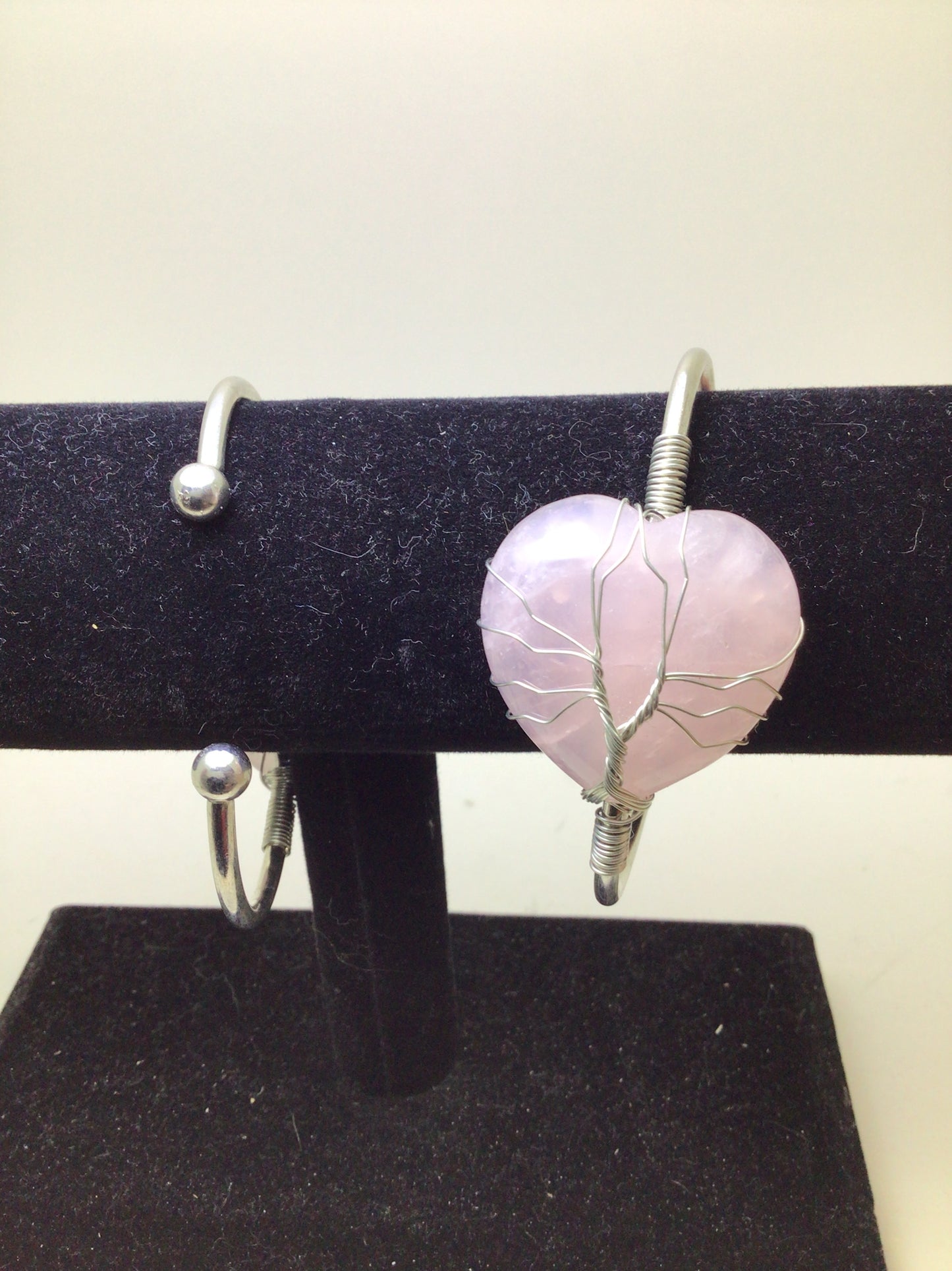 Rose Quartz Heart Bracelet
