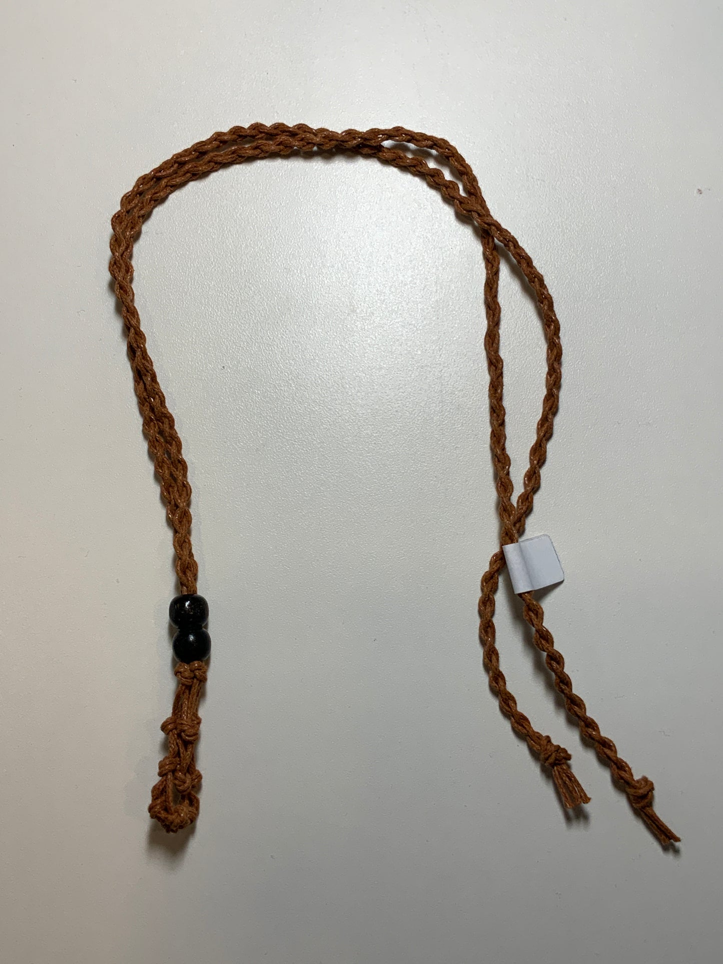 Braided Cotton Stone Cage Necklace