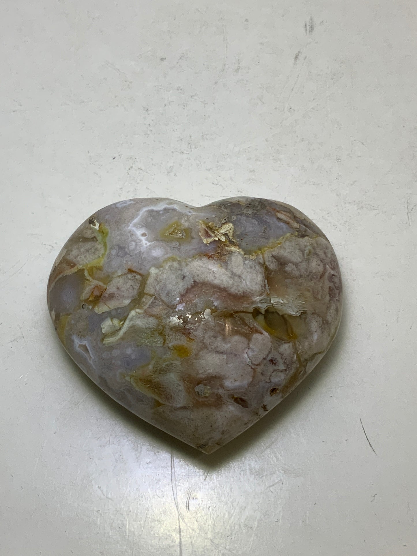 Flower Agate Heart