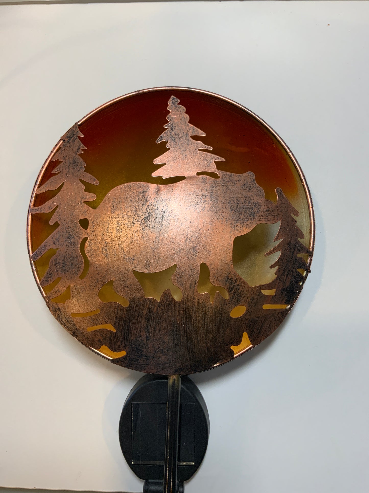 Bear Solar Night Sky Stake