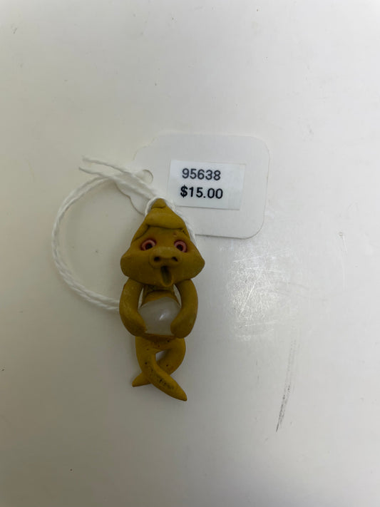 Fimo Troll with Stone Pendant