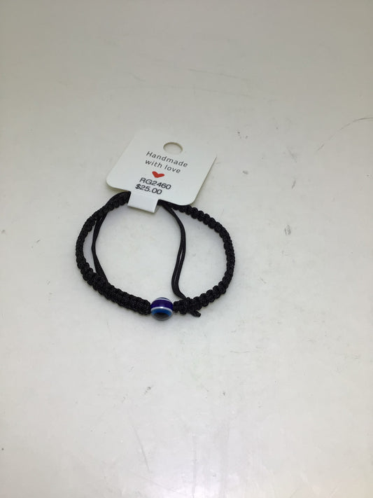 Black Evil Eye Adjustable Bracelet