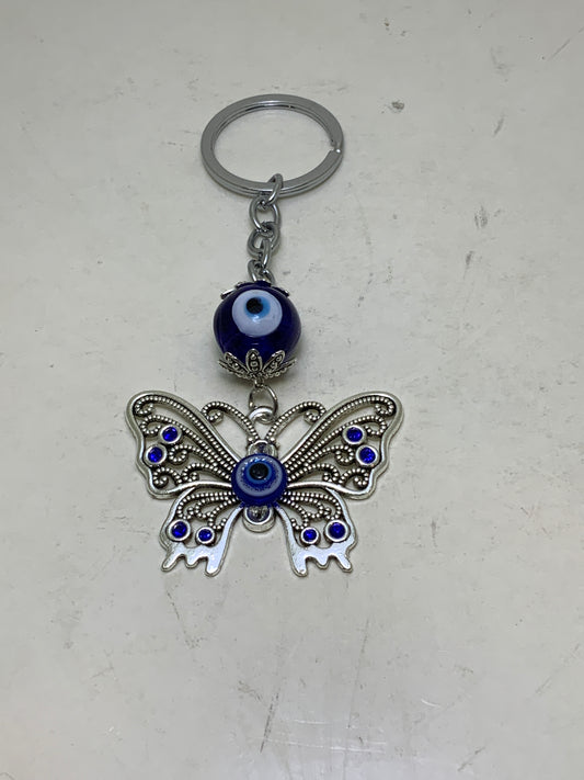 Butterfly Evil Eye Protection Key Chain
