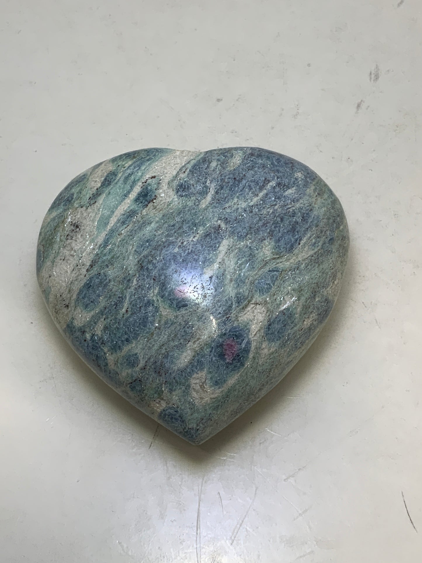 Ruby Fuchsite Heart