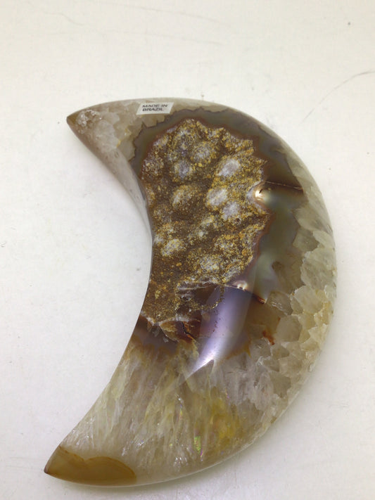Crescent Moon Agate Druzy