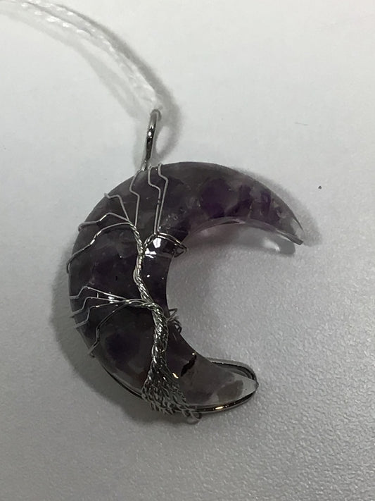 Amethyst Moon Pendant