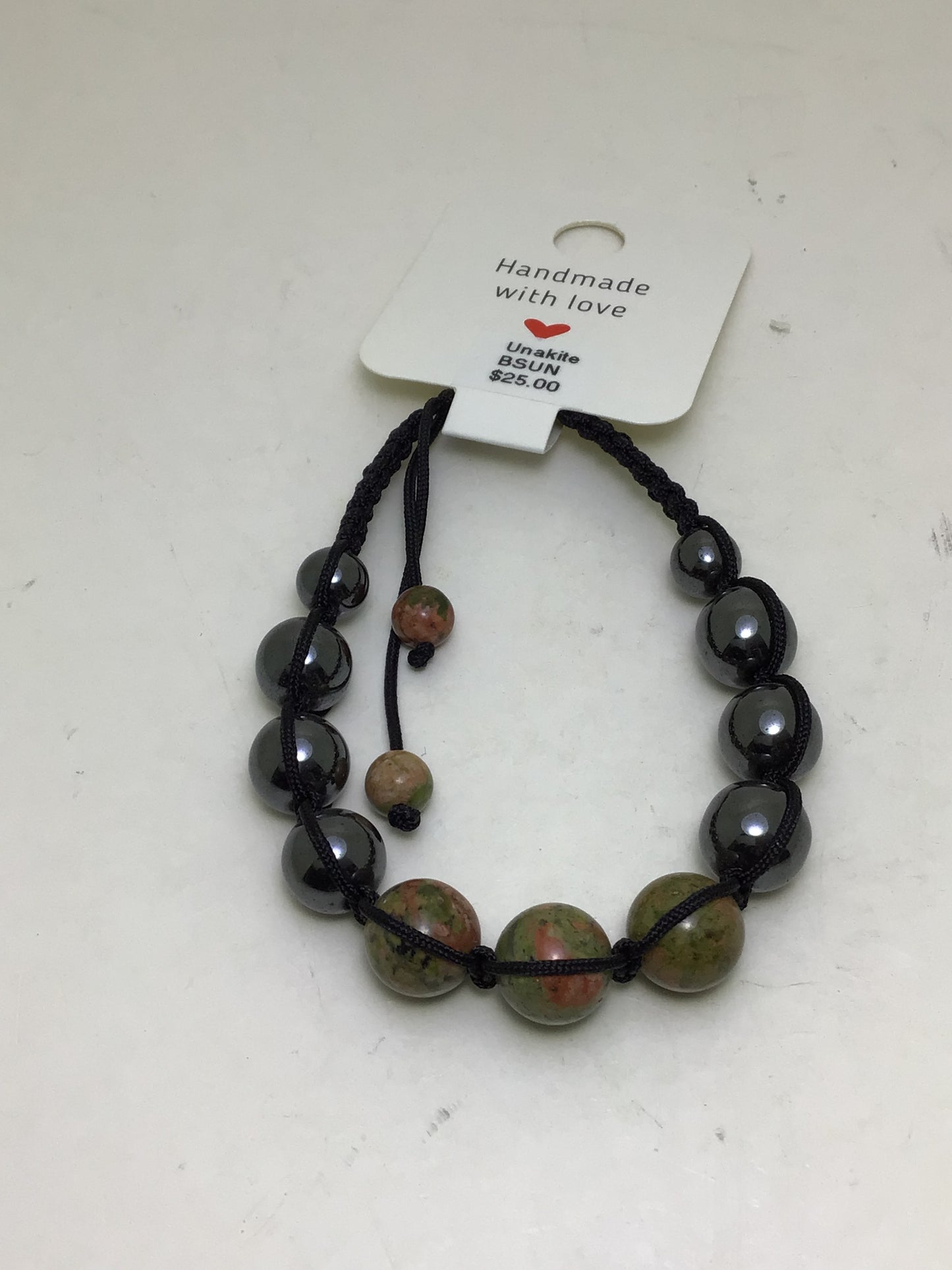 Unakite & Hematite Shamballa Bracelet