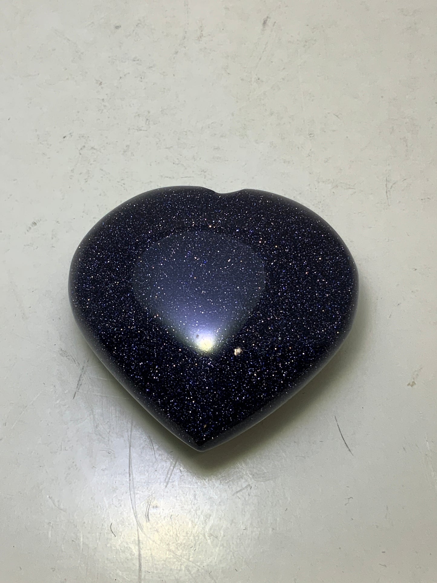 Blue Goldstone Heart