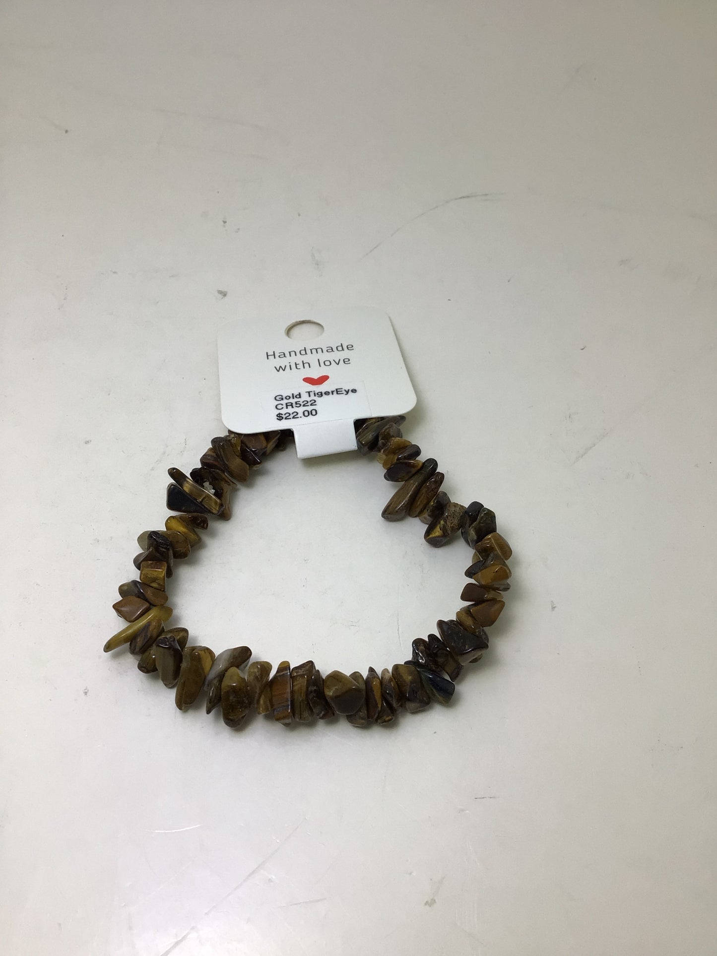 Gold Tiger Eye Stone Chip Bracelet