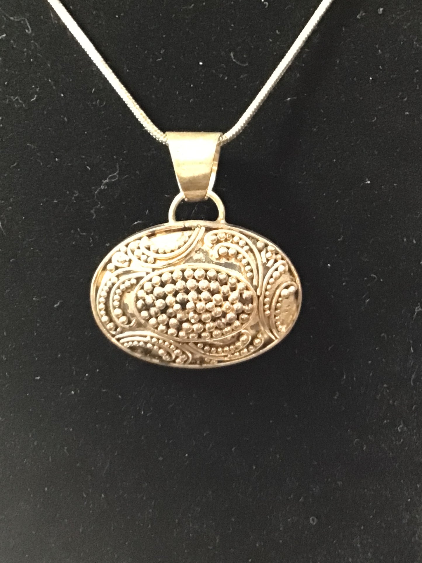 Oval Pendant on Chain
