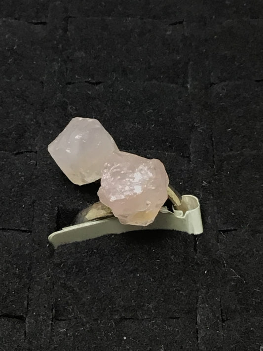 Rose Quartz Point Adjustable Ring