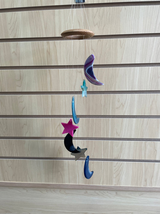 Moon & Star Agate Windchime