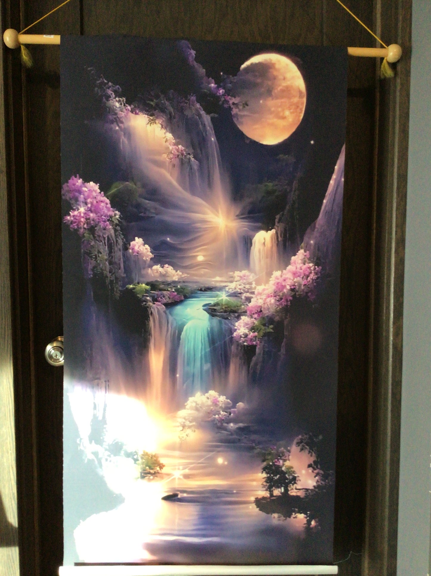 Moonlite Waterfall Canvas