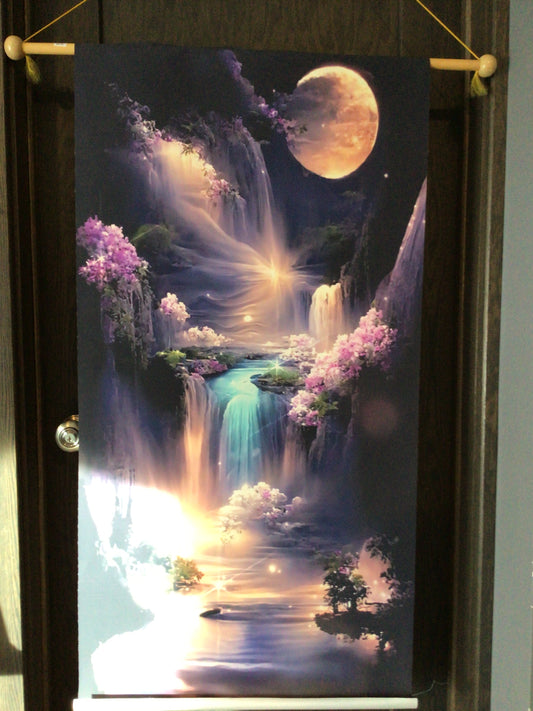 Moonlite Waterfall Canvas