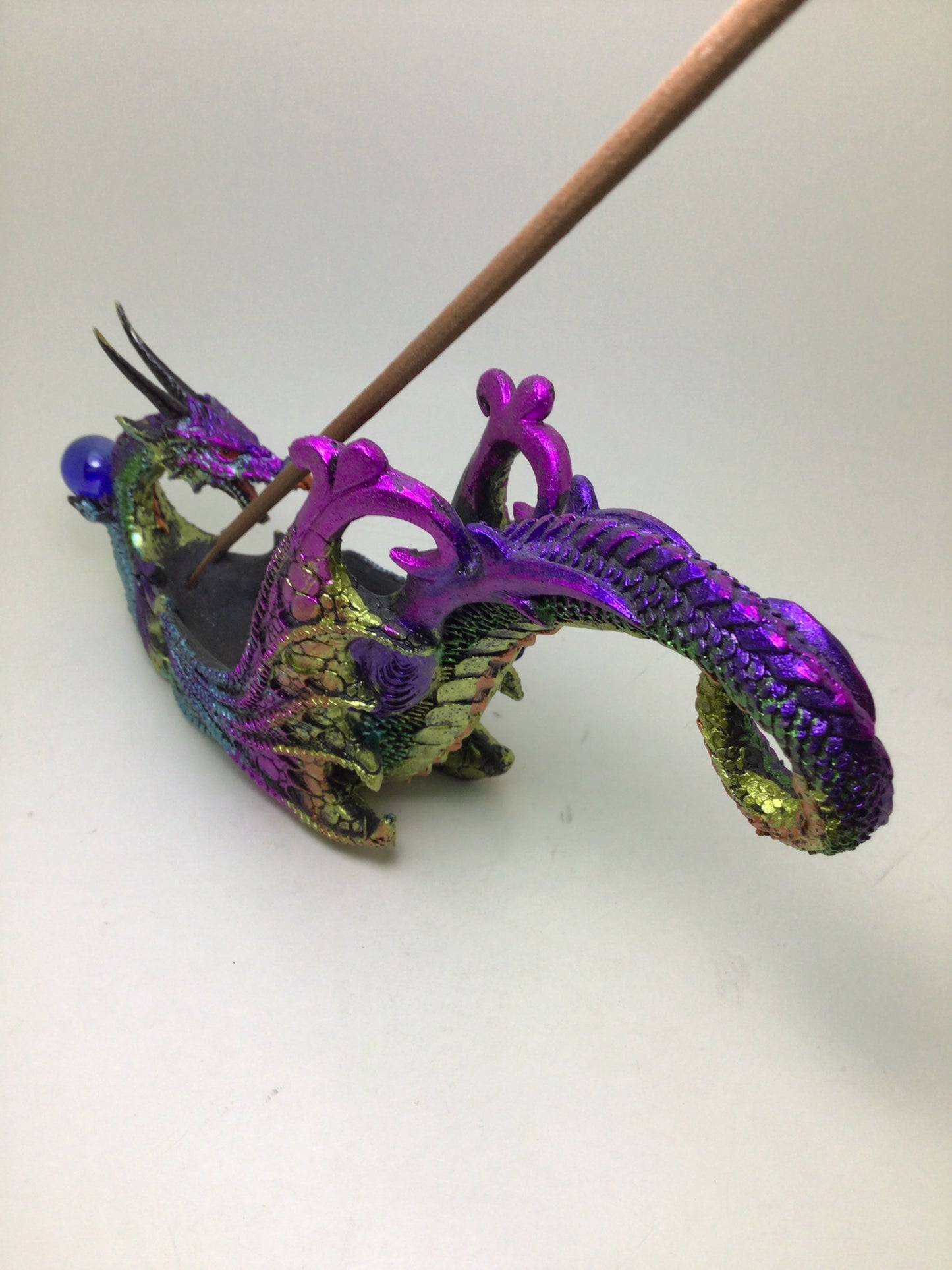 Multi-Color Dragon with Sphere Incense Holder