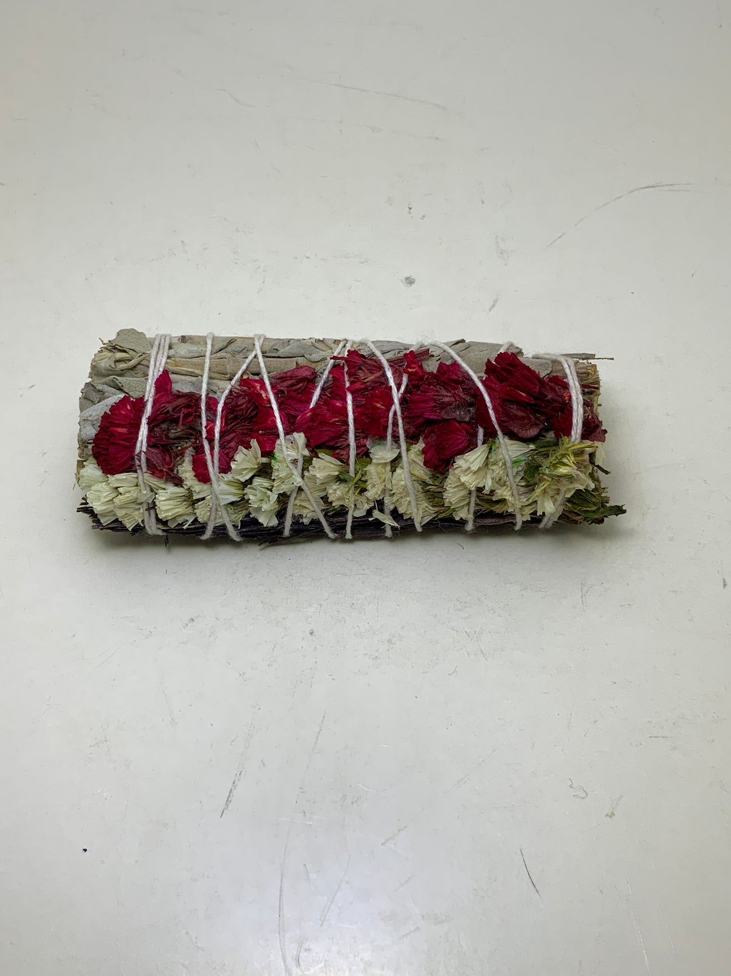 Blue Sage with Herbs and Flowers Smudge Stick