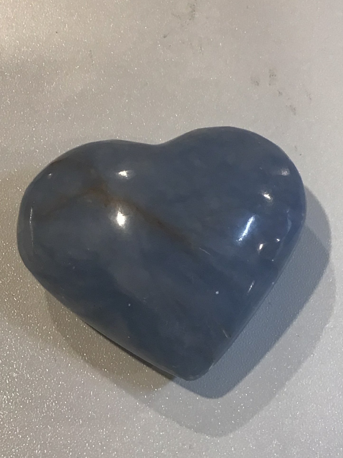 Blue Calcite Heart
