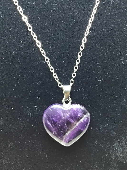 Amethyst Heart Necklace