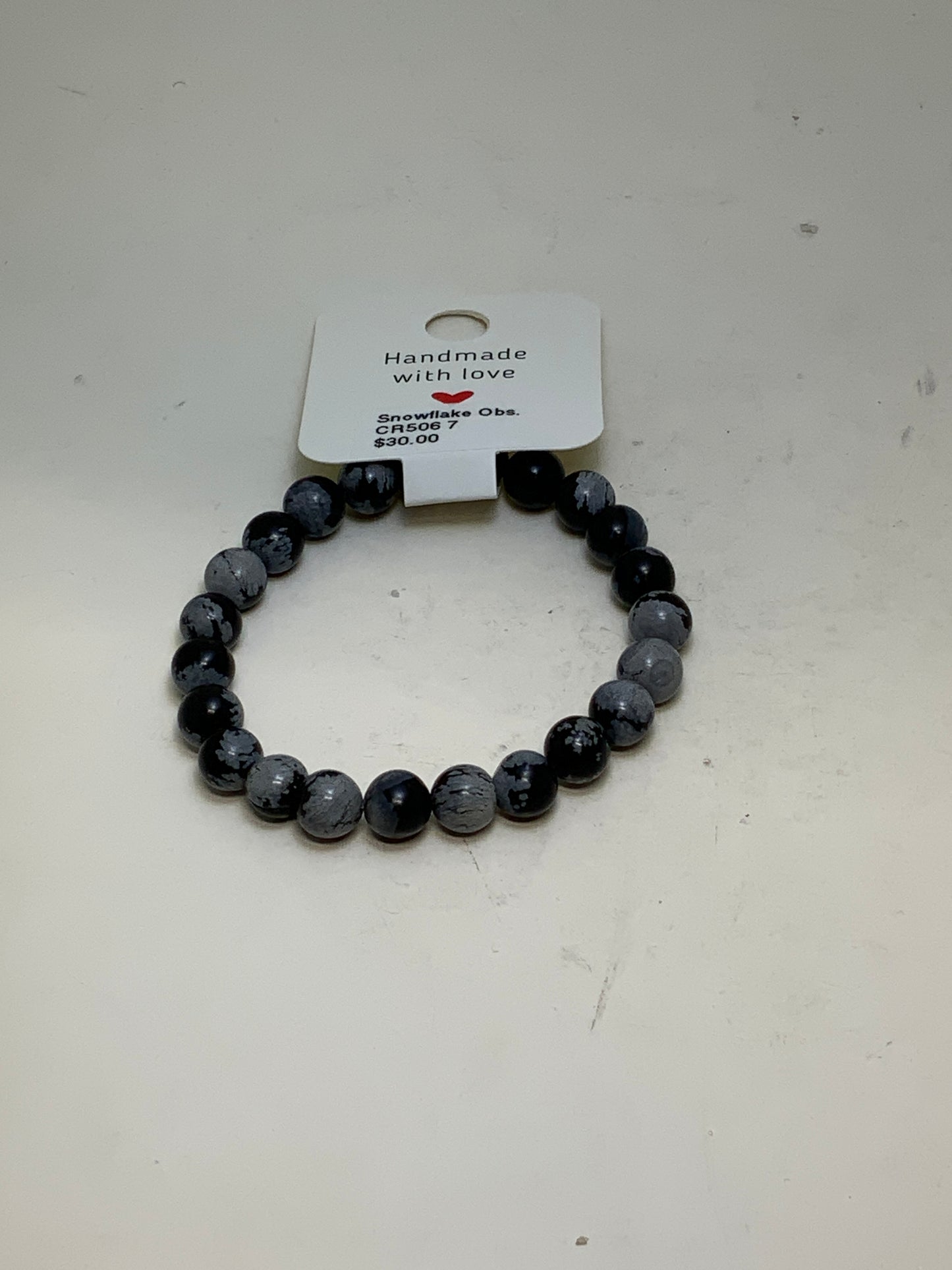 Snowflake Obsidian Bracelet